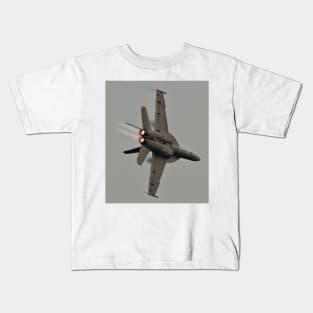 F/A-18 Super Hornet Afterburner Dusk Kids T-Shirt